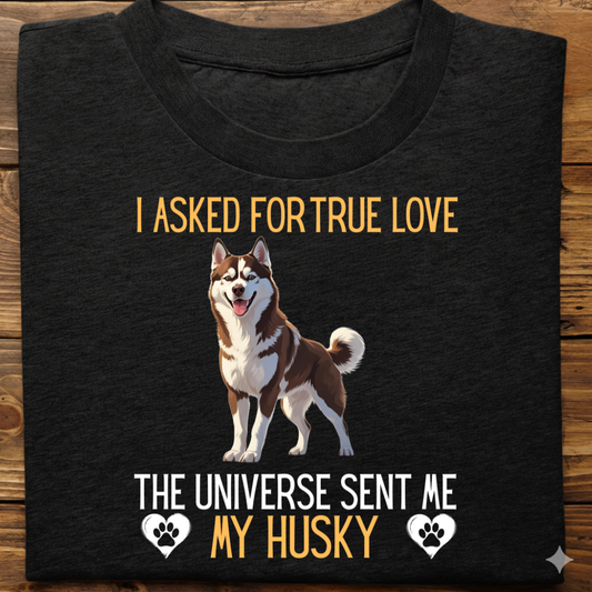Husky : Universe True Love Tshirt Unisex(Brown)