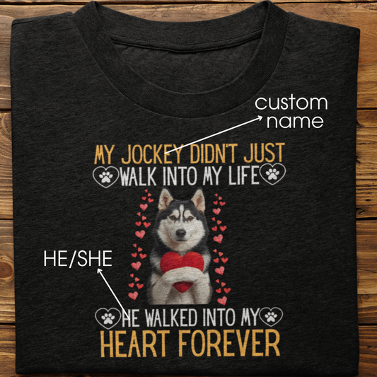 Husky : Into My Heart Forever Tshirt Unisex (Black)