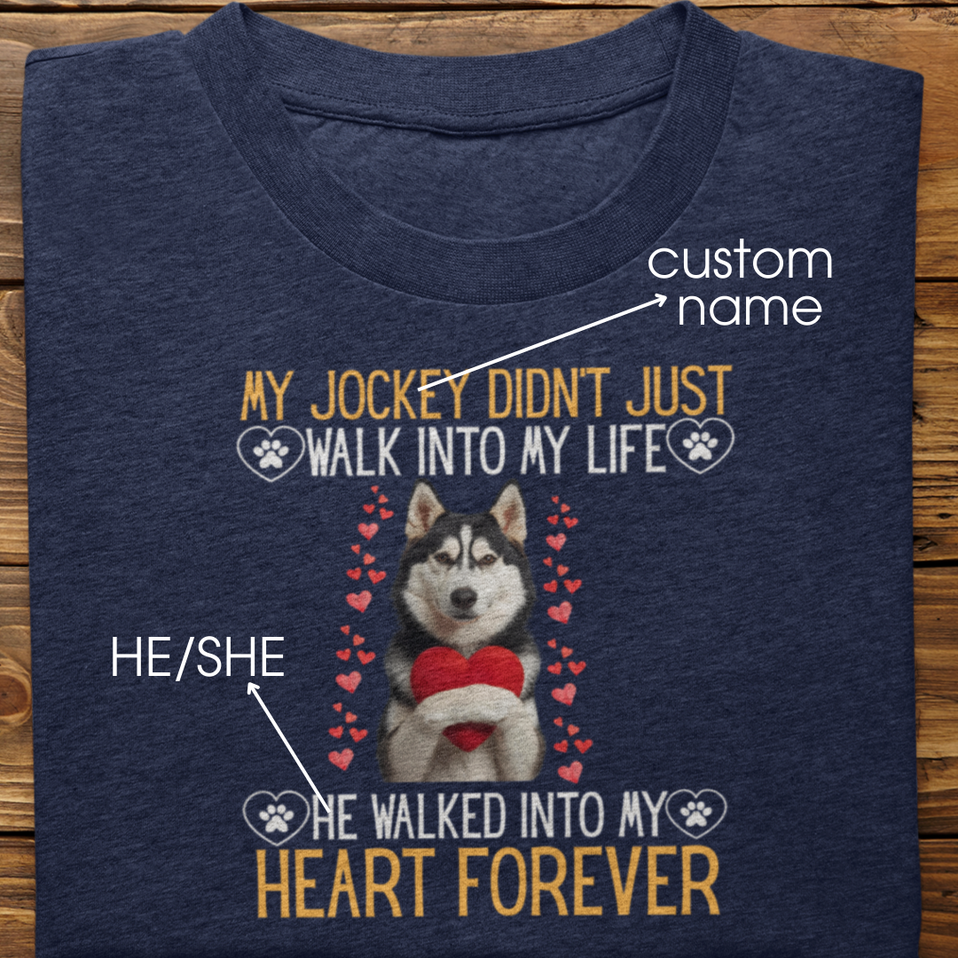 Husky : Into My Heart Forever Tshirt Unisex (Black)