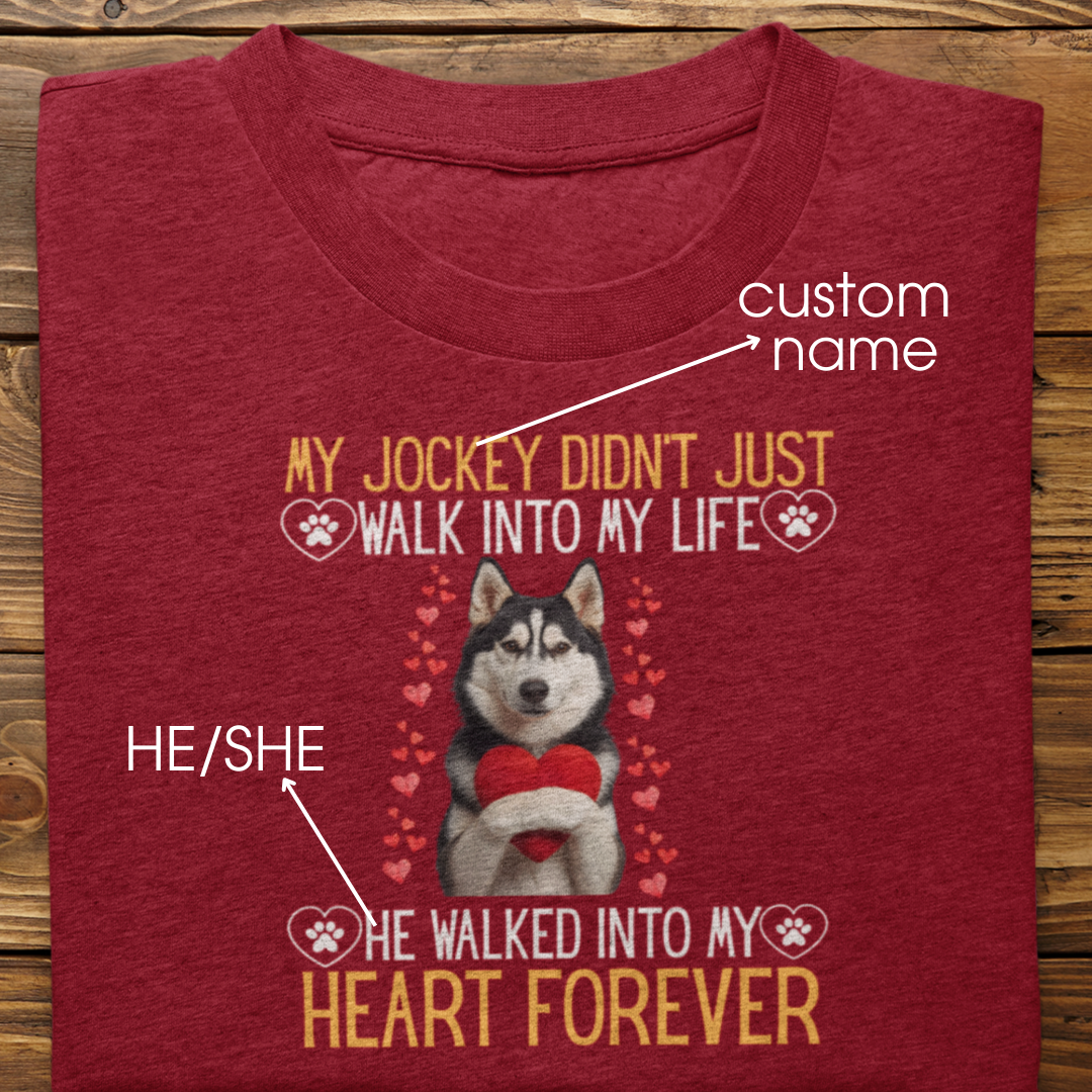 Husky : Into My Heart Forever Tshirt Unisex (Black)