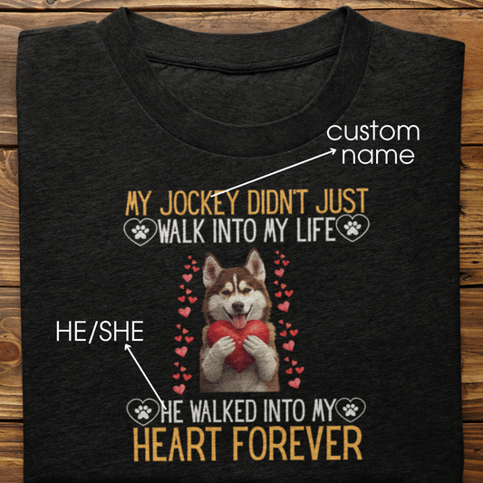 Husky : Into My Heart Forever Tshirt Unisex (Brown)
