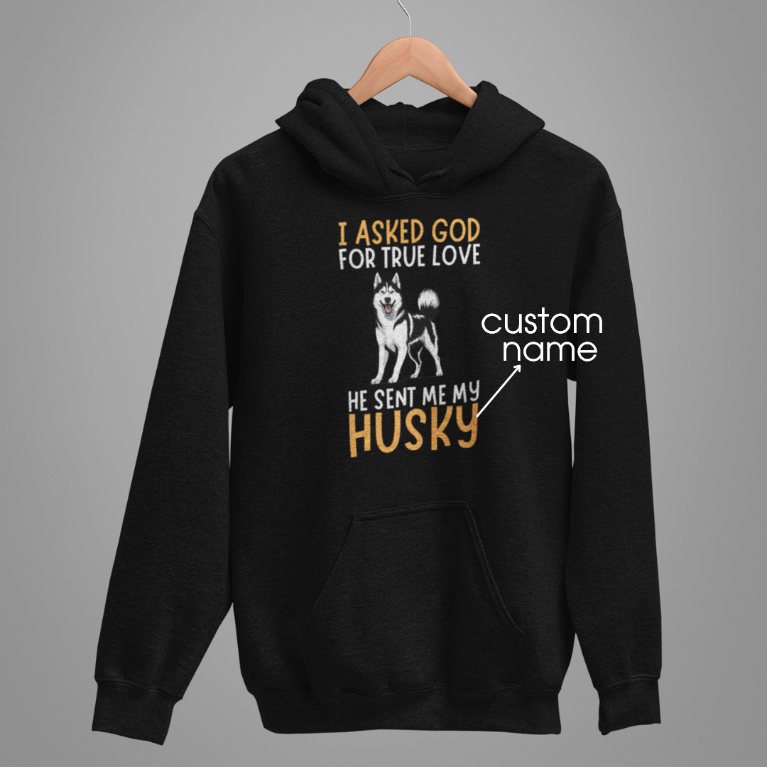 Husky : God True Love Oversized  Hoodie Unisex(Black)