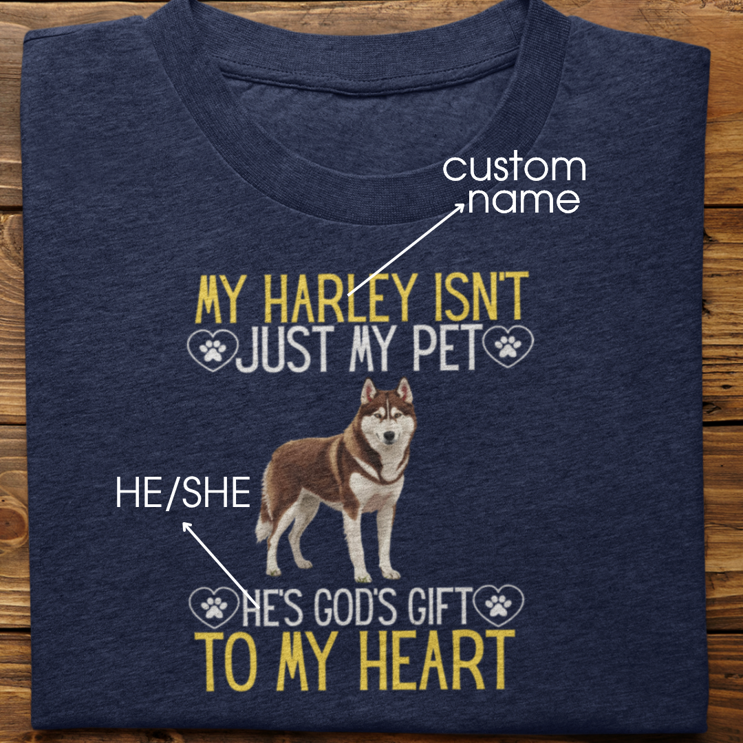 Husky : God's Gift Tshirt Unisex(Brown)