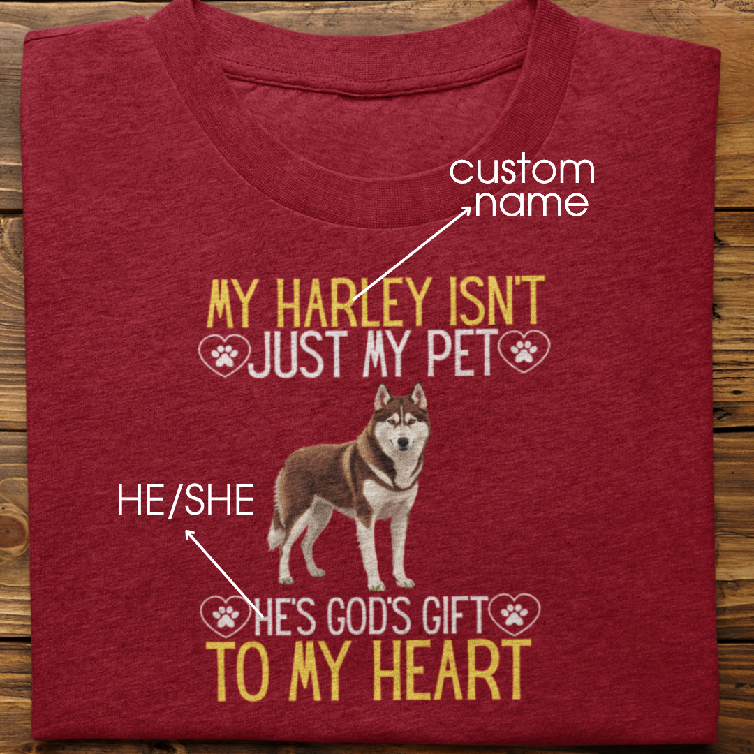 Husky : God's Gift Tshirt Unisex(Brown)