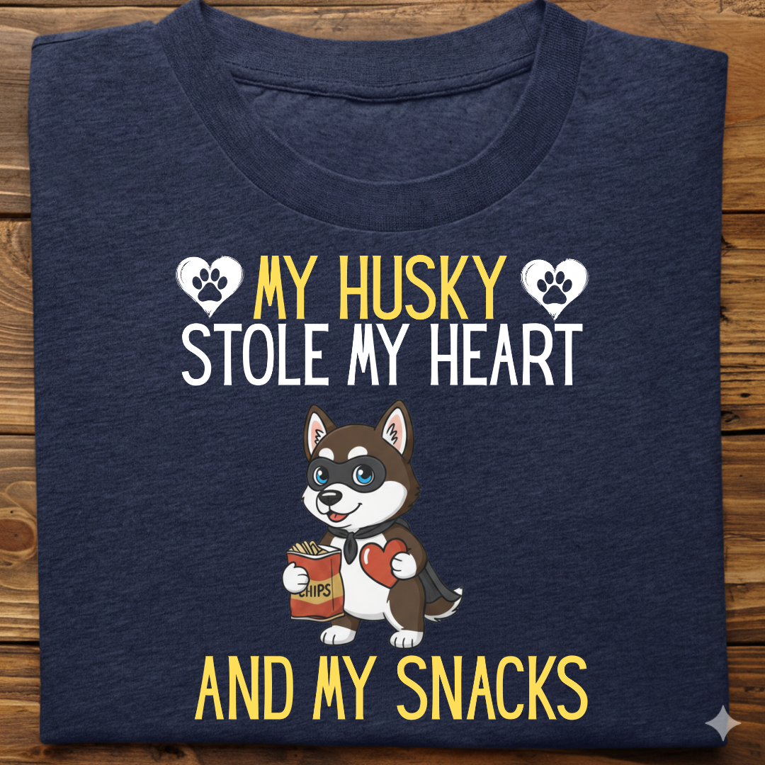 Husky : Stole My Snacks Tshirt Unisex(Brown)