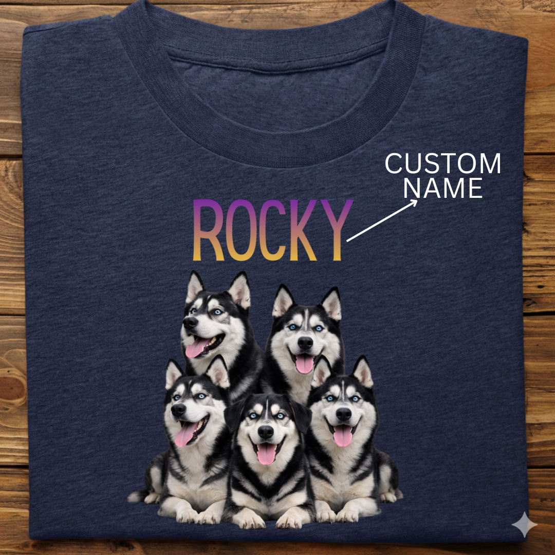 Husky : ilustration Tshirt Unisex(Black)