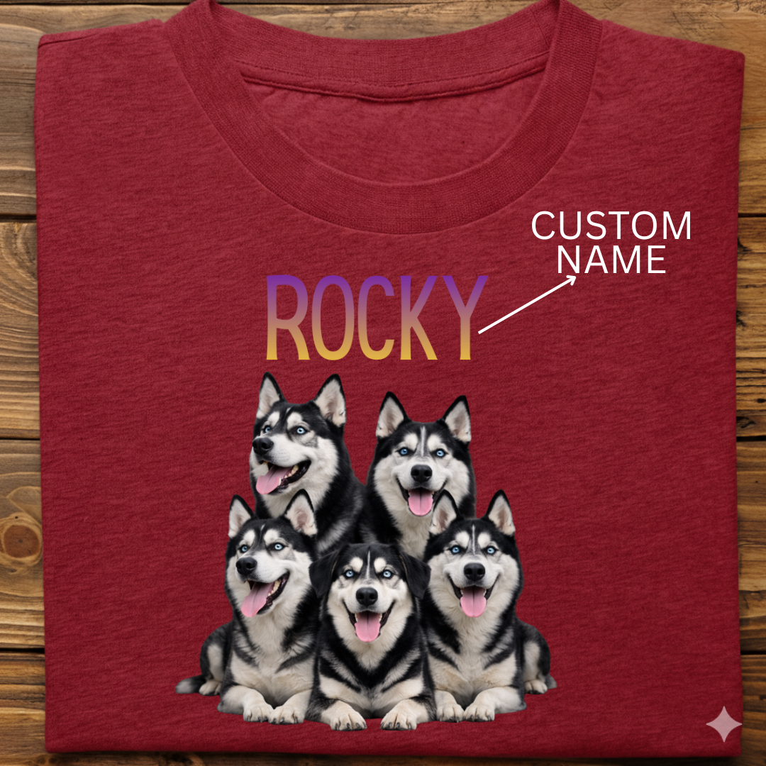 Husky : ilustration Tshirt Unisex(Black)