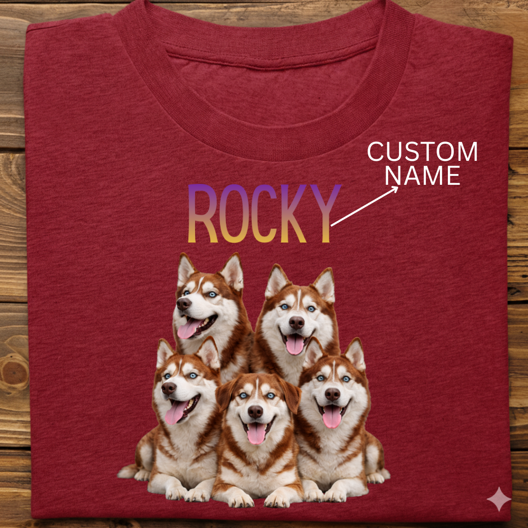 Husky : ilustration Tshirt Unisex(Brown)