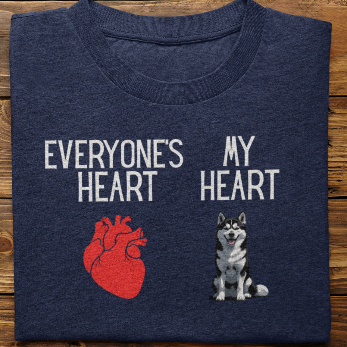 Husky : My Heart Tshirt unisex(Black)