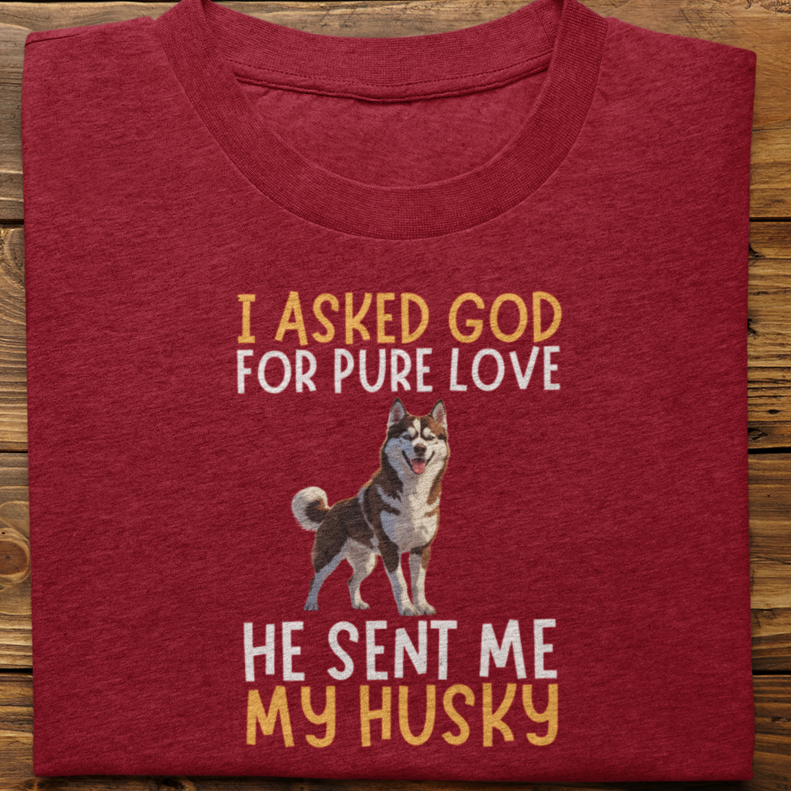 Husky : Some Hearts Are Born Tshirt Unisex(Brown)