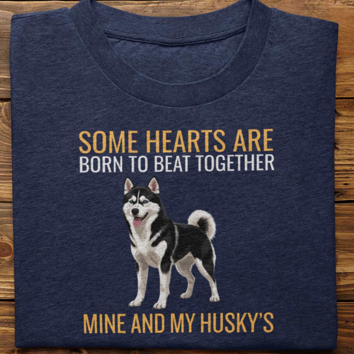 Husky : Some Hearts Are Born Tshirt Unisex(Black)