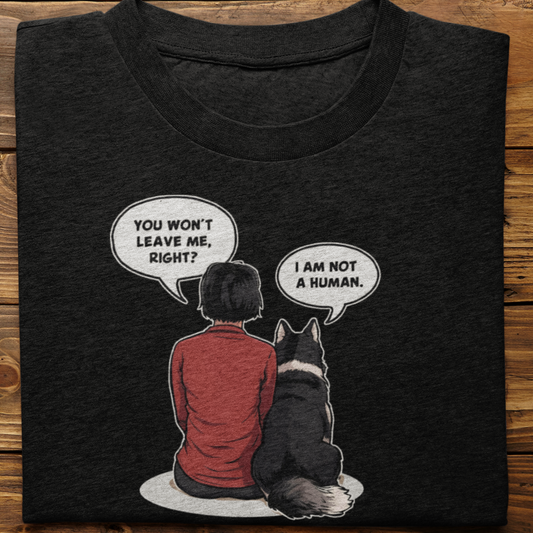 Husky : I Am Not A Human Tshirt Unisex(black-Female)