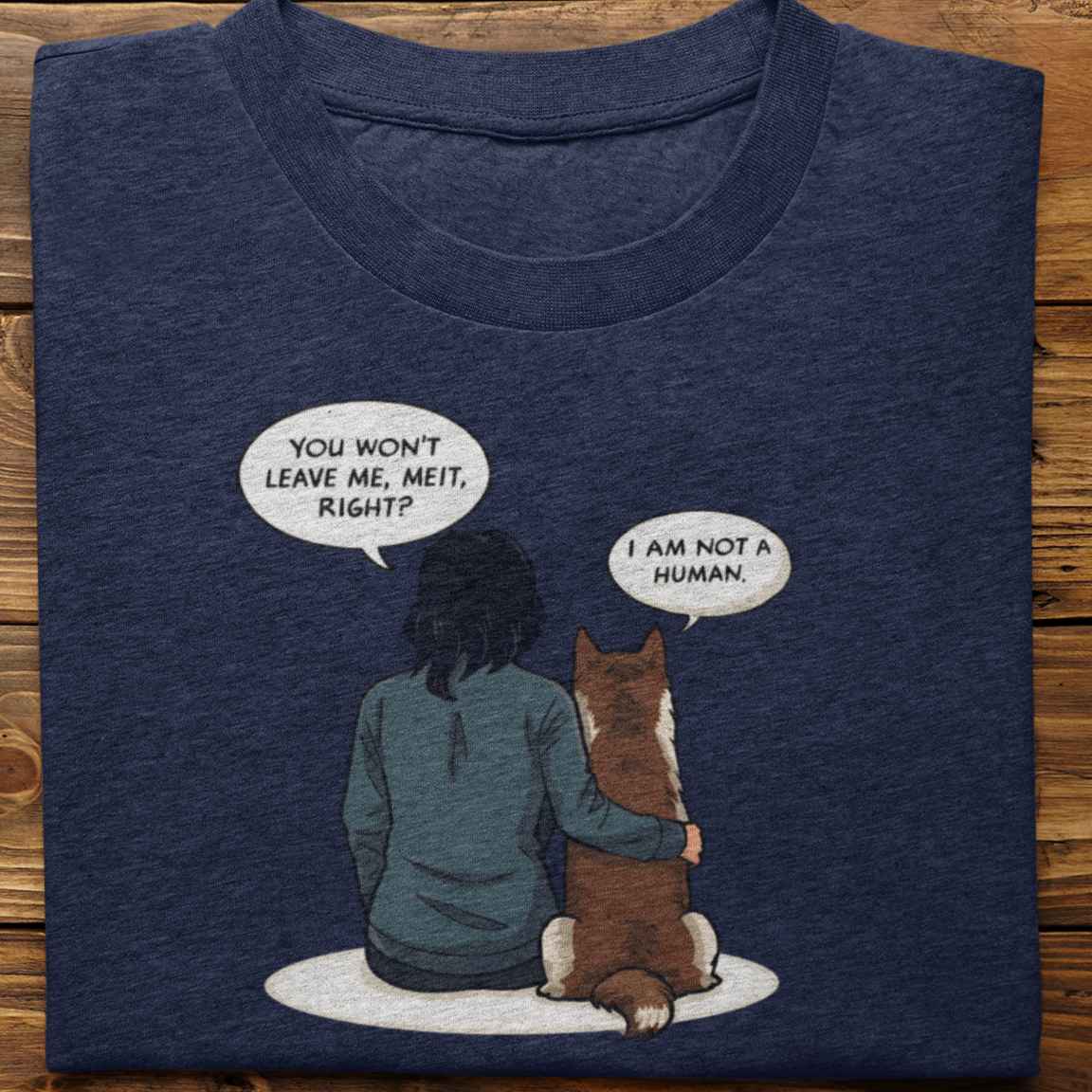 Husky : I Am Not A Human Tshirt Unisex(Brown-Female)