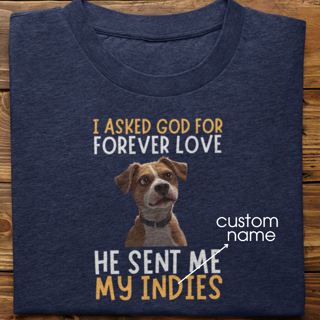 Indies : I Asked God For Forever Love Tshirt Unisex