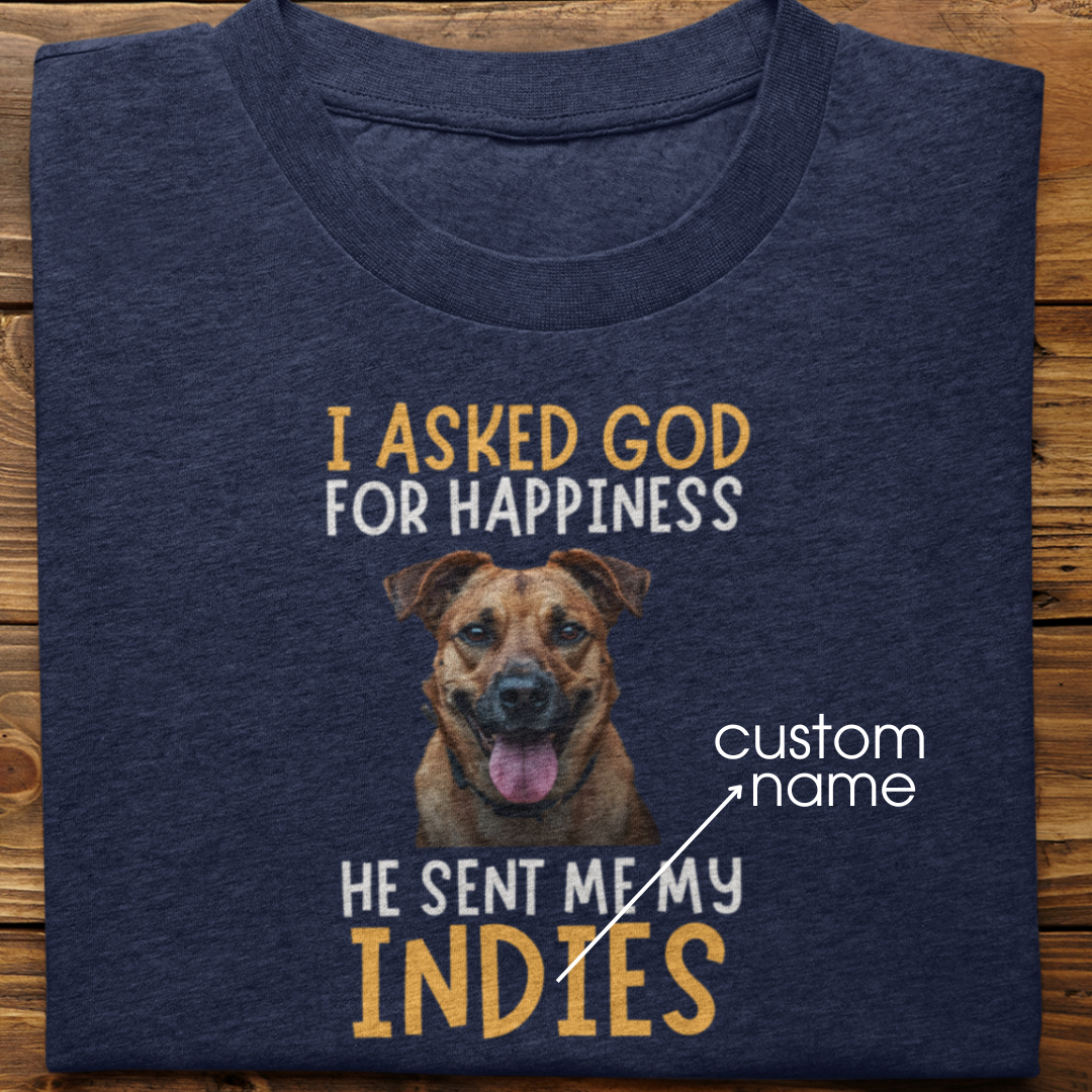 Indies : I Asked God For Happiness Tshirt Unisex