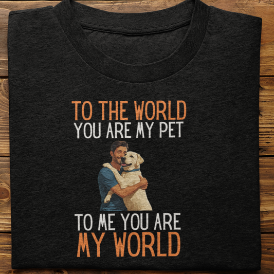 Labrador : To the World Hug Tshirt unisex(white-Male)
