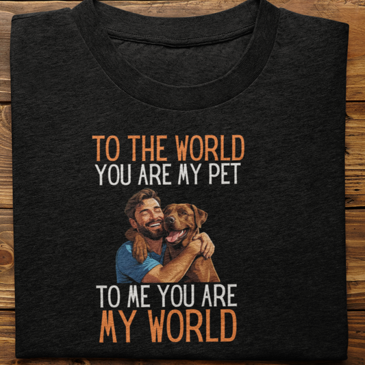 Labrador : To the World Hug Tshirt unisex(Brown-Male)