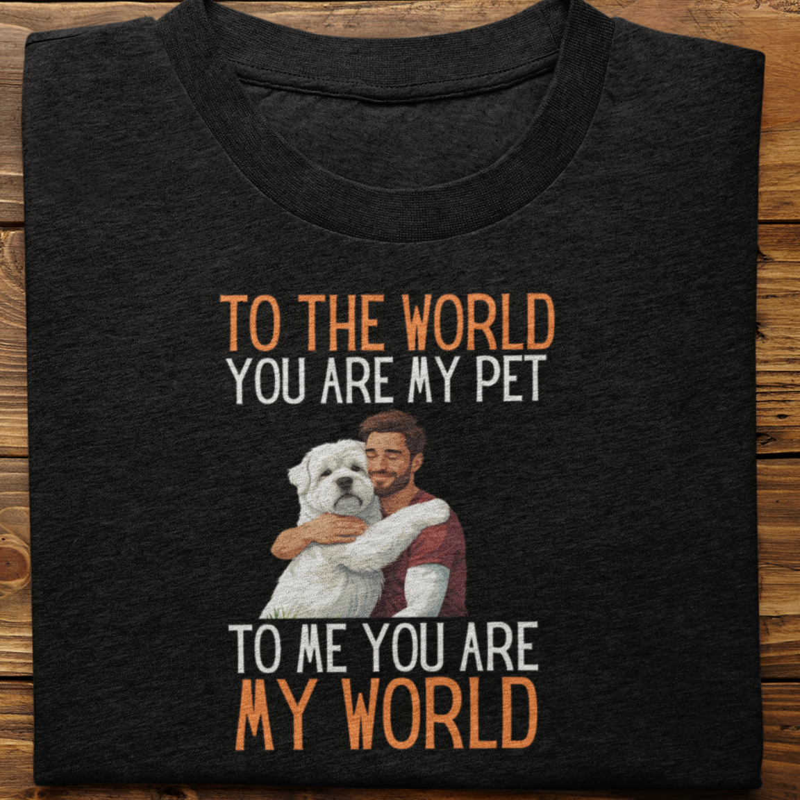 Lhasa Apso : To the World Hug Tshirt unisex(Male)