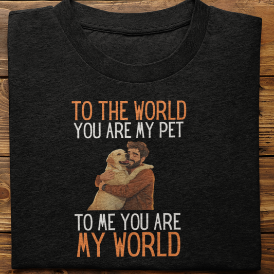 Labrador : To the World Hug Tshirt unisex(Yellow-Male)