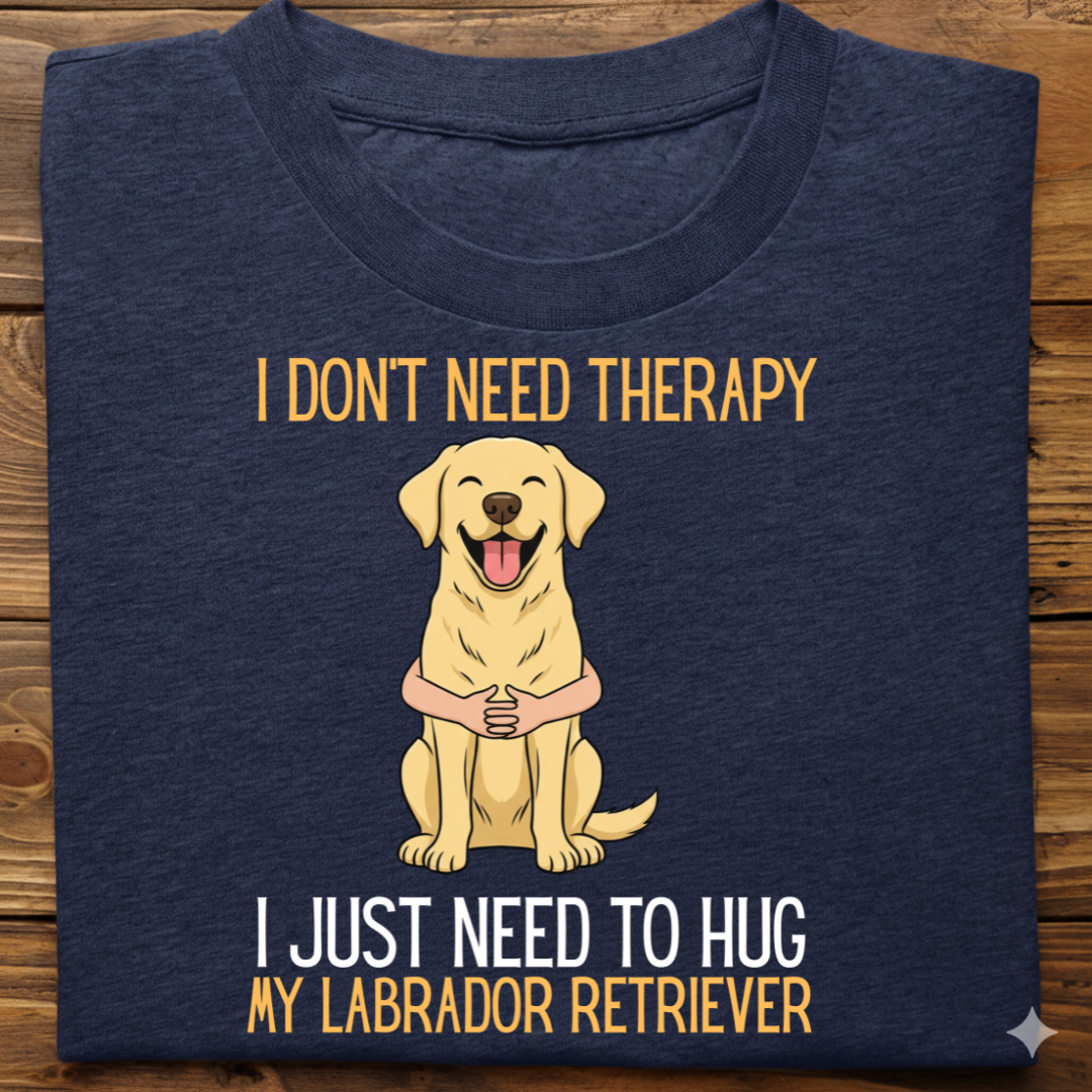 Labrador : Therapy Hug Tshirt Unisex(Yellow)