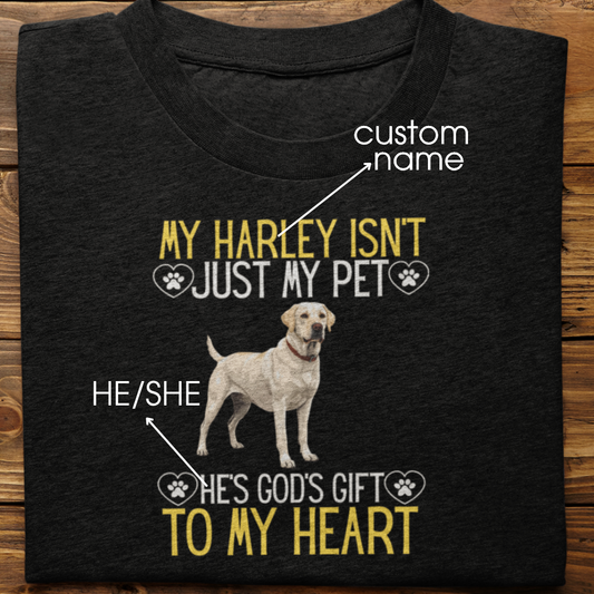 Labrador Retriever : God's Gift Tshirt Unisex(White)