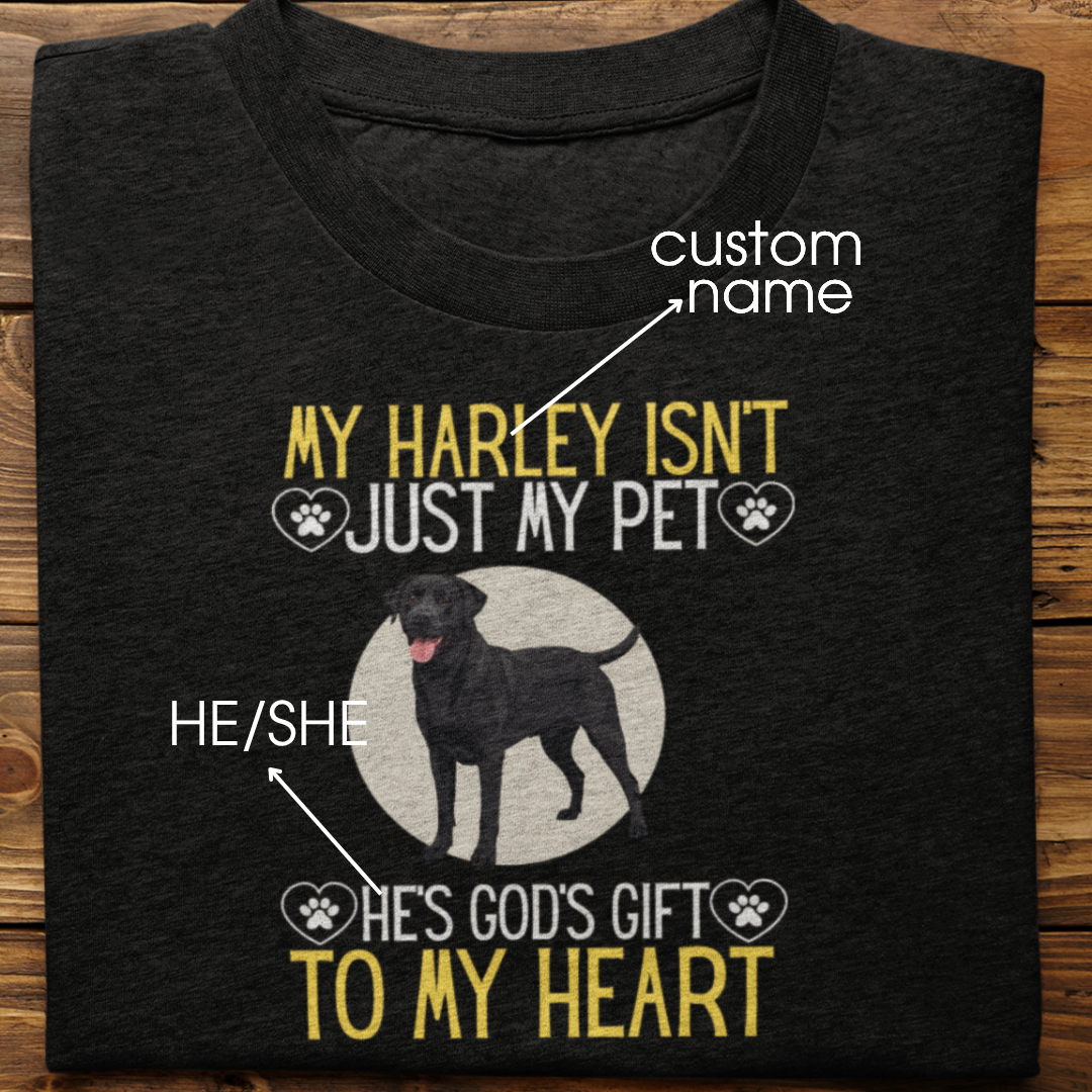 Labrador Retriever : God's Gift Tshirt Unisex(Black)