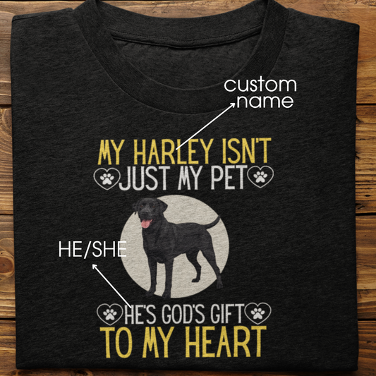 Labrador Retriever : God's Gift Tshirt Unisex(Black)