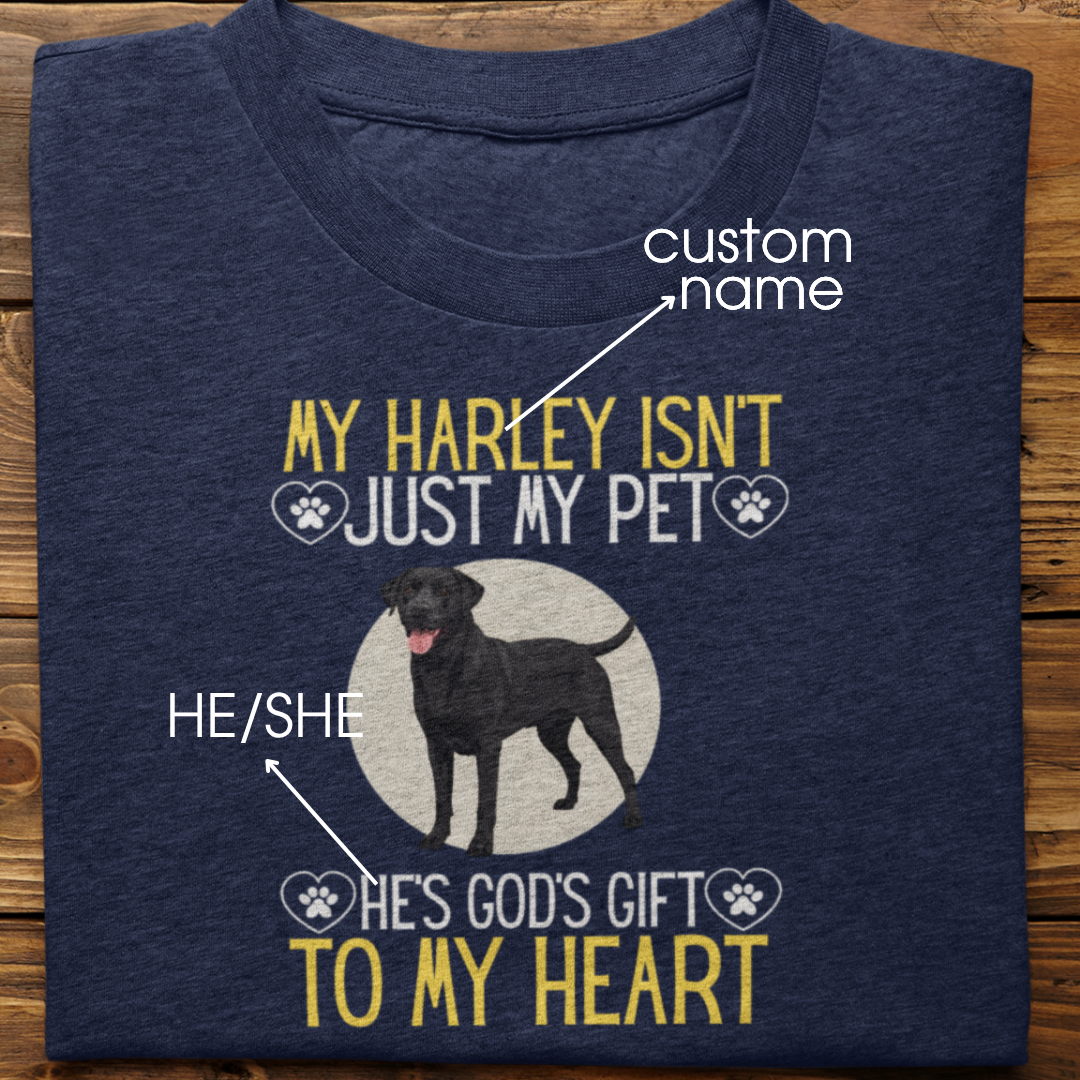Labrador Retriever : God's Gift Tshirt Unisex(Black)