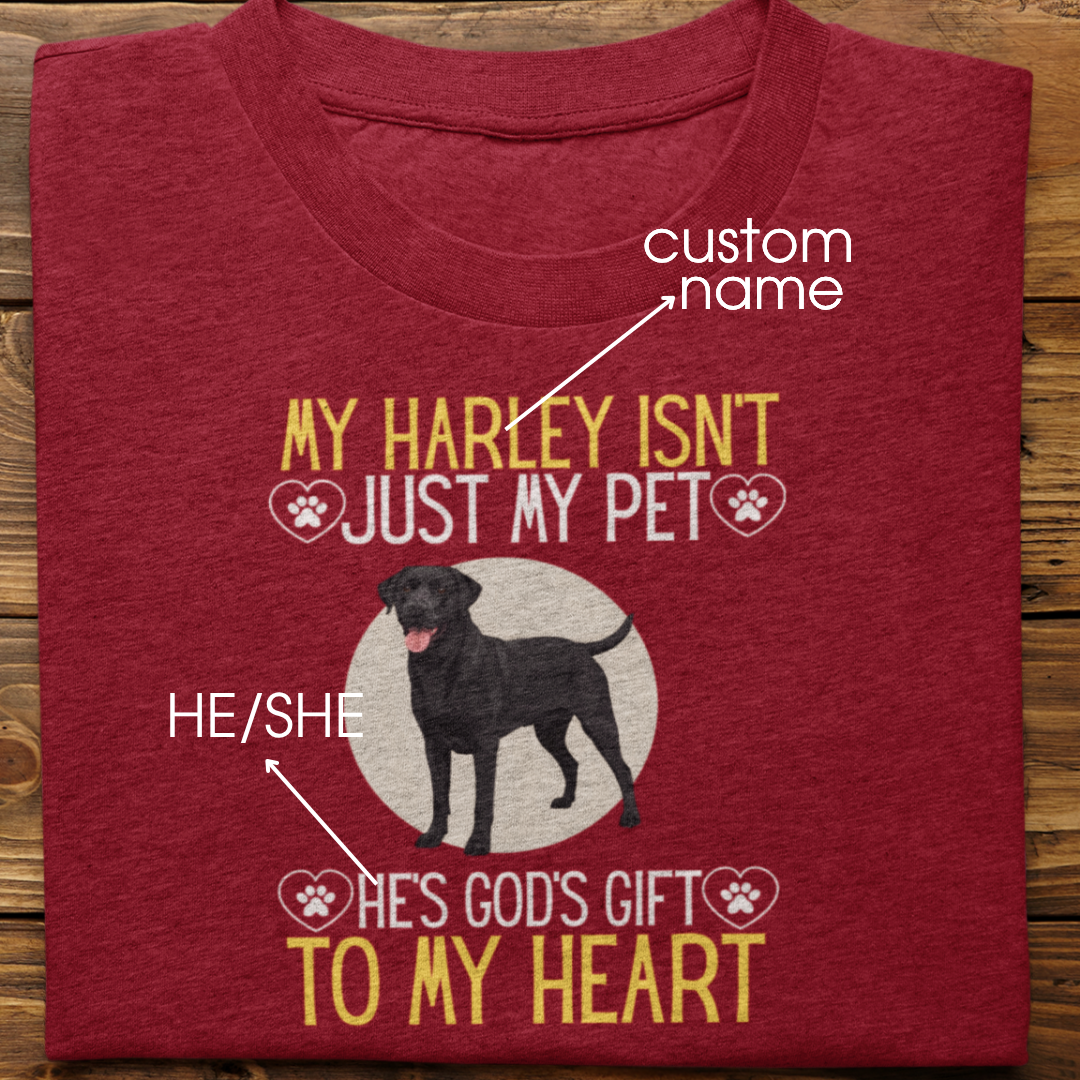 Labrador Retriever : God's Gift Tshirt Unisex(Black)