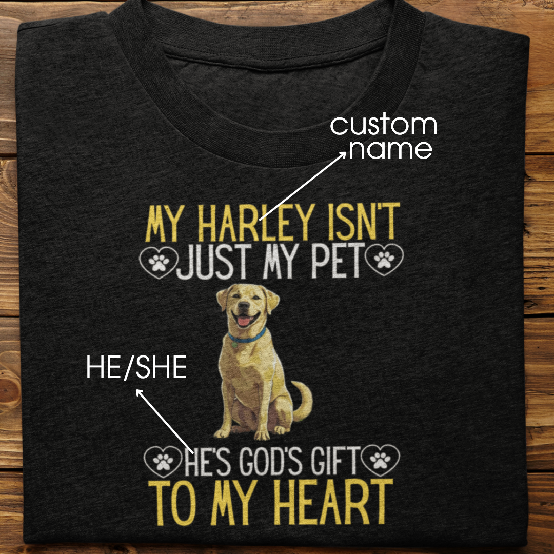Labrador Retriever : God's Gift Tshirt Unisex(Yellow)