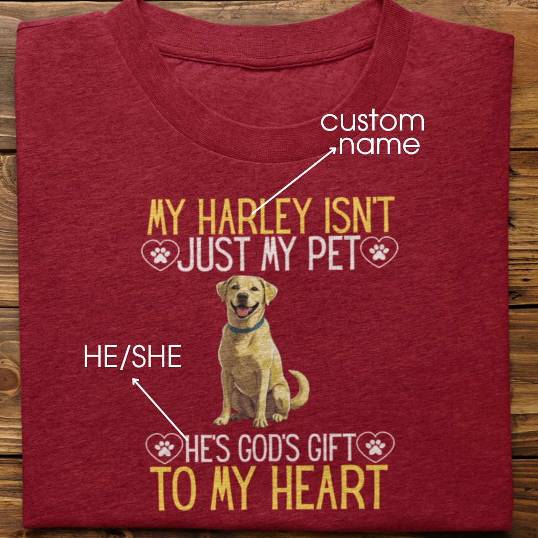 Labrador Retriever : God's Gift Tshirt Unisex(Yellow)