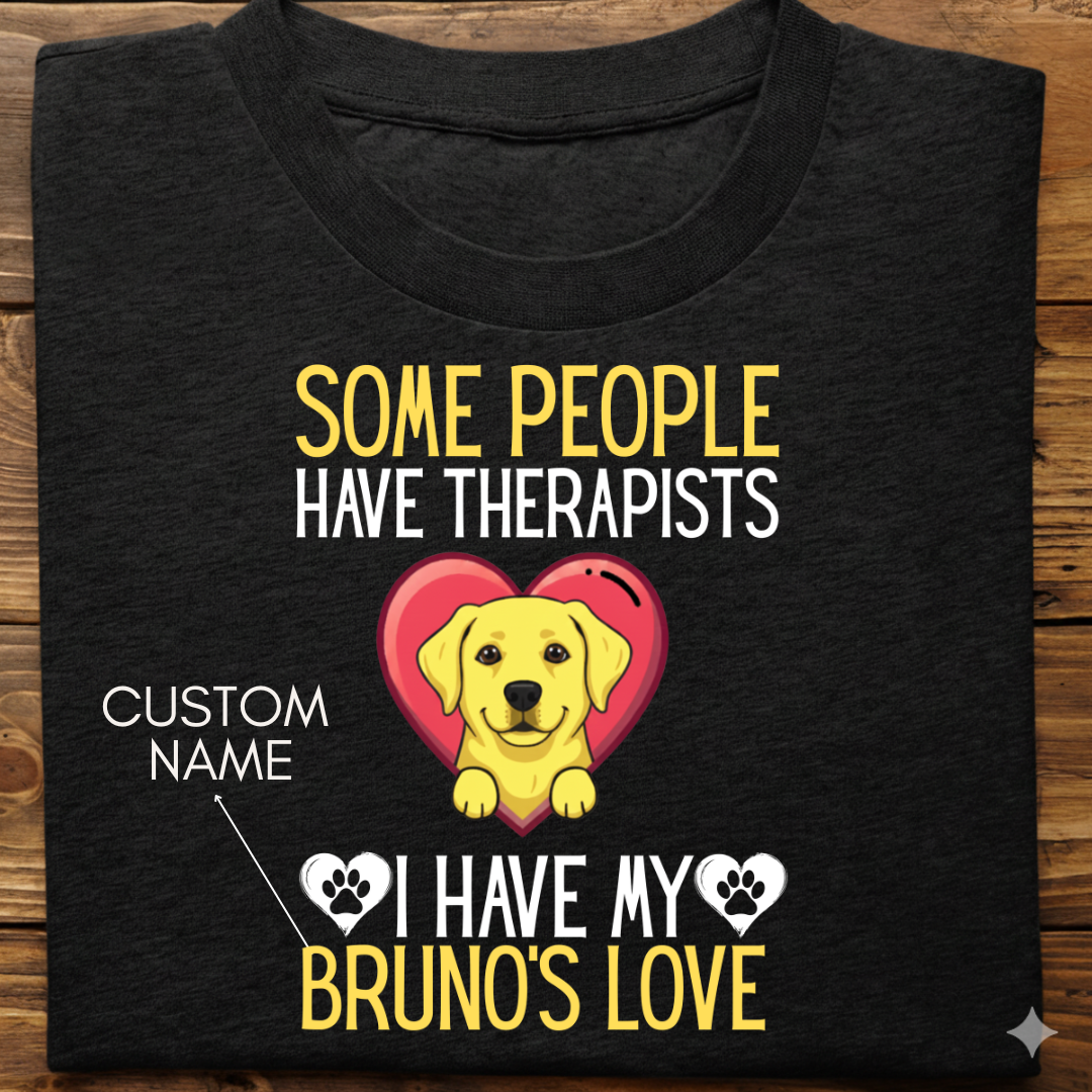 Labrador : Some People Therapists Tshirt Unisex(yellow)