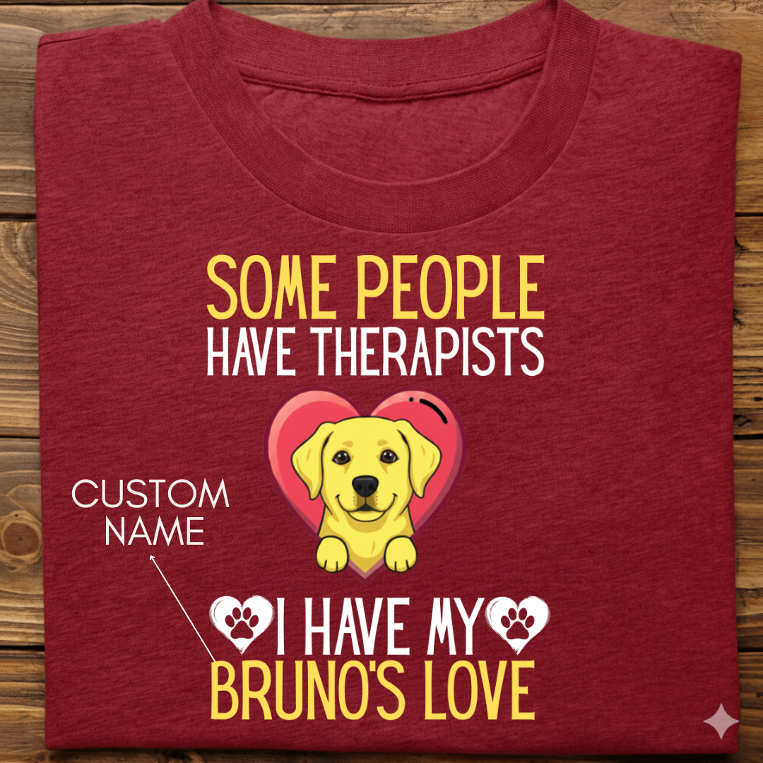 Labrador : Some People Therapists Tshirt Unisex(yellow)