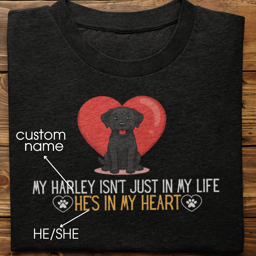 Labrador Retriever : In My Heart Tshirt Unisex(Black)