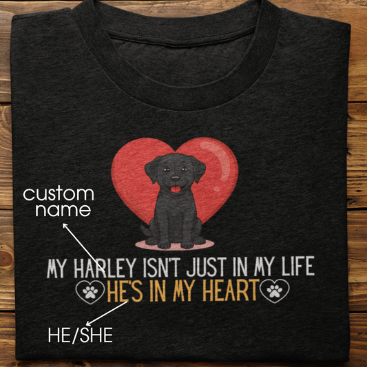 Labrador Retriever : In My Heart Tshirt Unisex(Black)