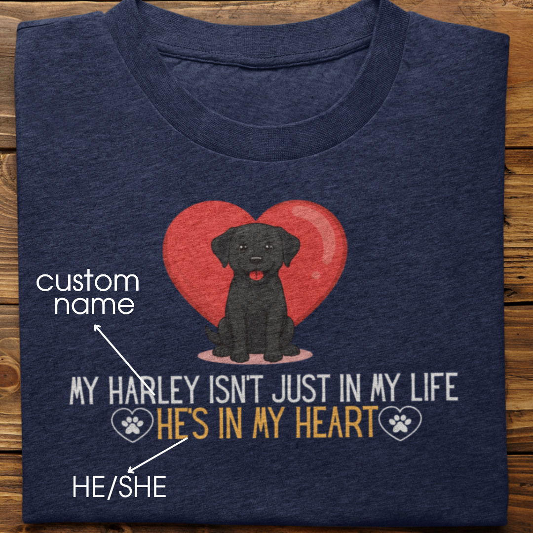 Labrador Retriever : In My Heart Tshirt Unisex(Black)