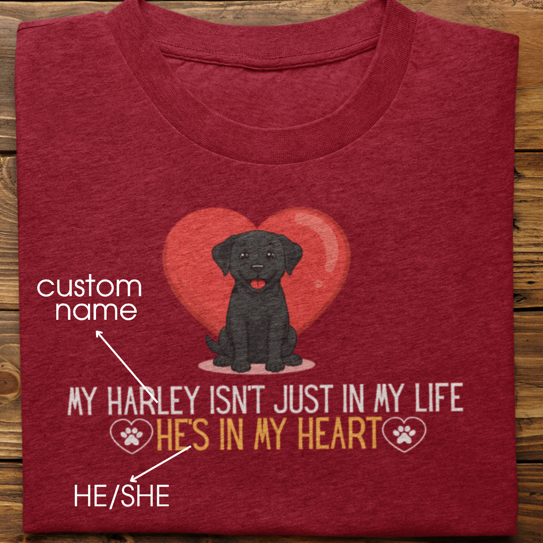 Labrador Retriever : In My Heart Tshirt Unisex(Black)