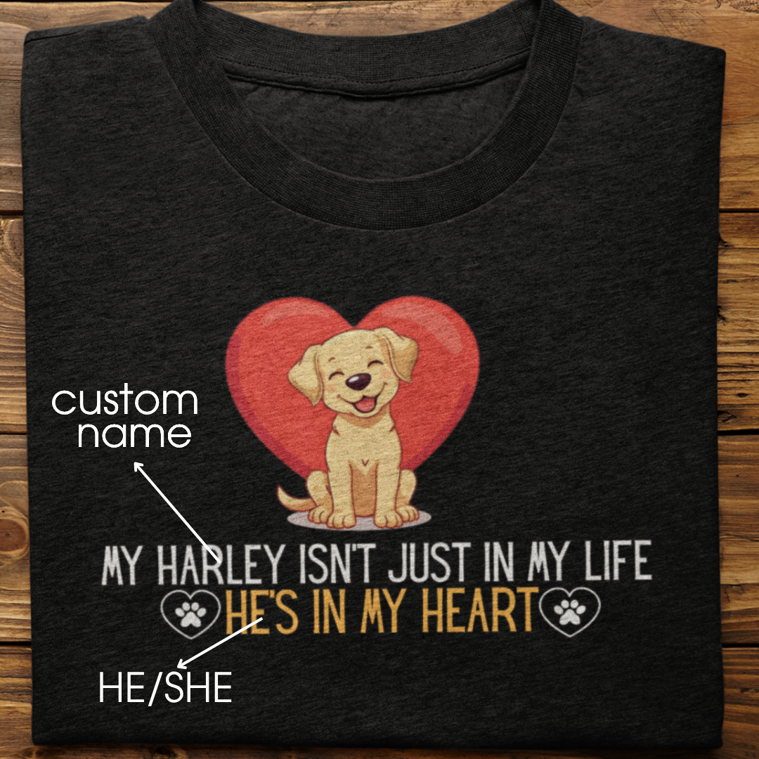 Labrador Retriever : In My Heart Tshirt Unisex(Yellow)