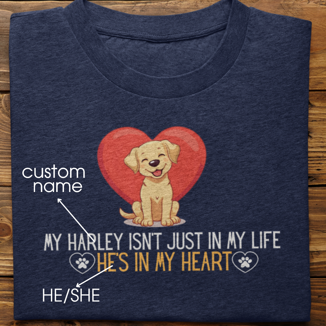 Labrador Retriever : In My Heart Tshirt Unisex(Yellow)