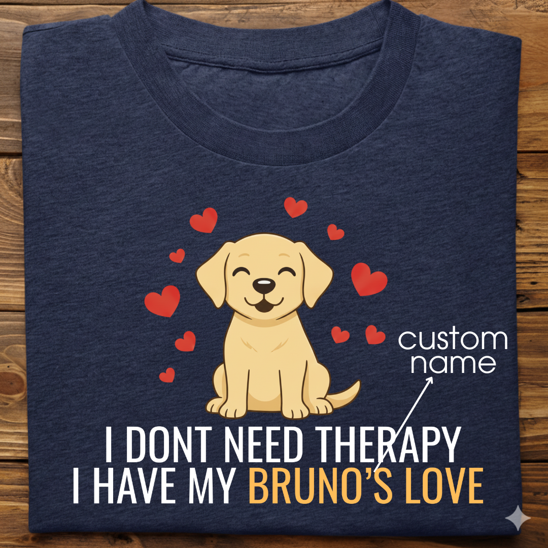 Labrador : Don't Need Therapy love Thsirt Unisex (yellow)