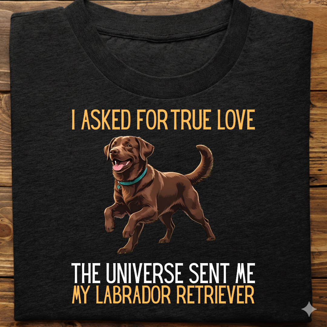 Labrador : Universe True Love Tshirt Unisex(Brown)