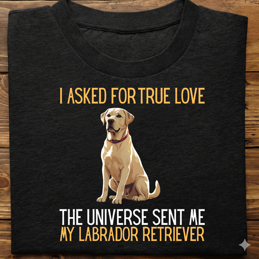 Labrador : Universe True Love Tshirt Unisex(White)