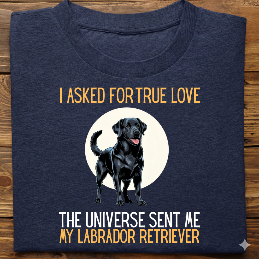 Labrador : Universe True Love Tshirt Unisex(Black)