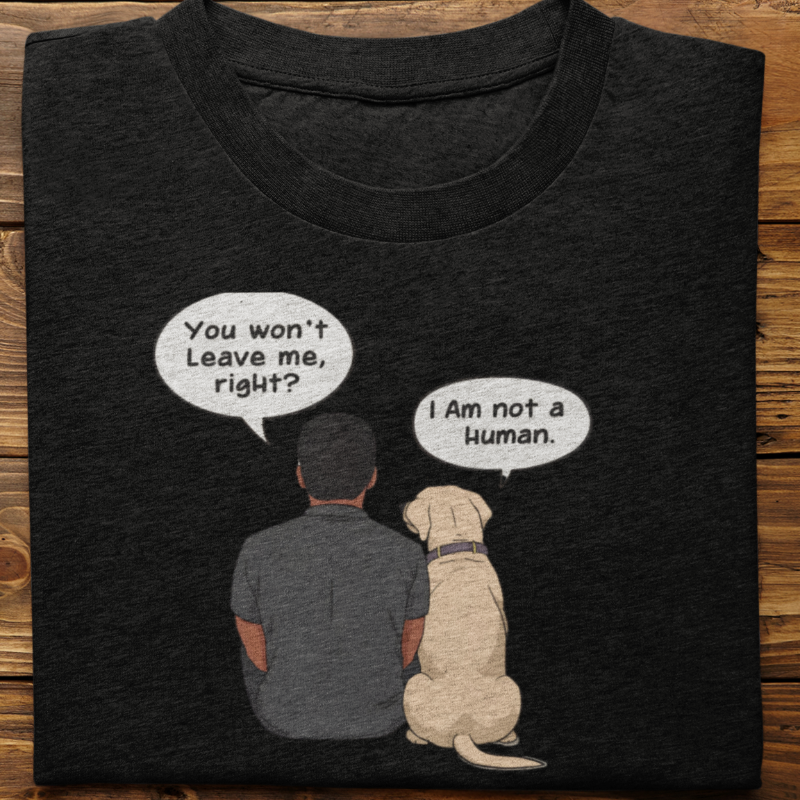 Labrador : I Am Not A Human Tshirt Unisex(White-Male)