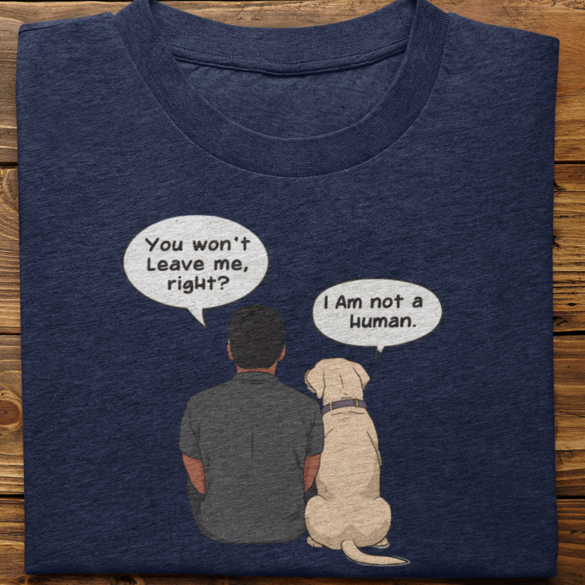 Labrador : I Am Not A Human Tshirt Unisex(White-Male)