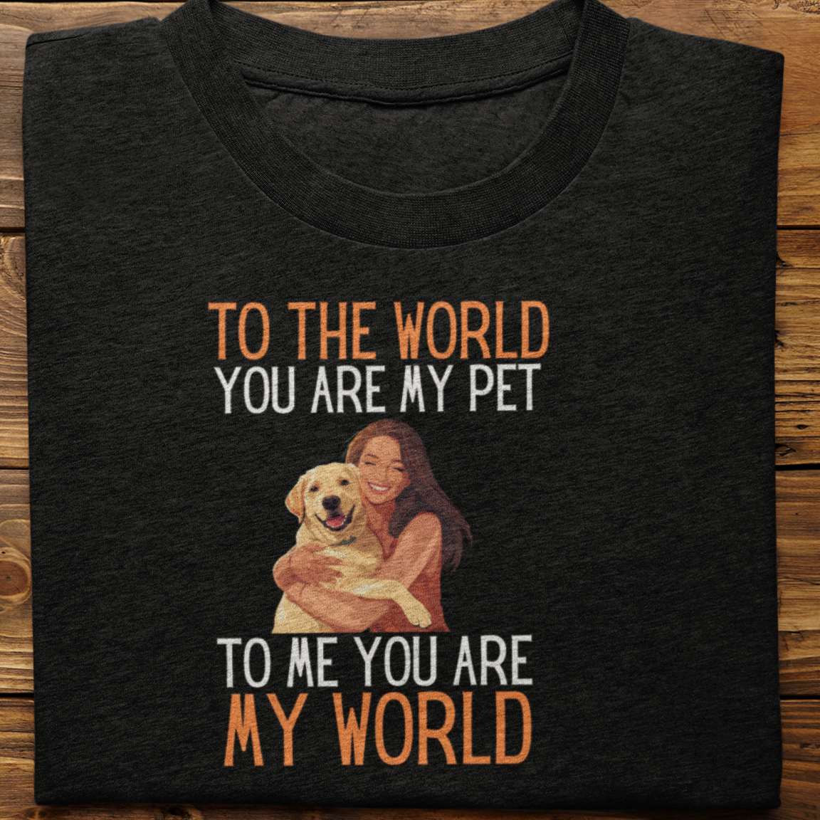 Labrador : To the World Hug Tshirt unisex(Yellow-Female)