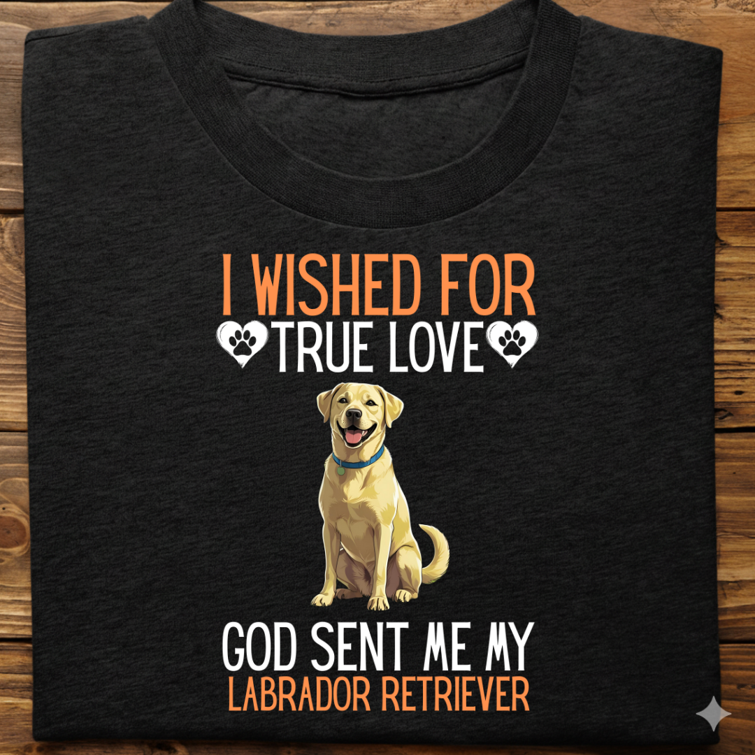 Labrador : I Wished True Love Tshirt Unisex(Yellow)
