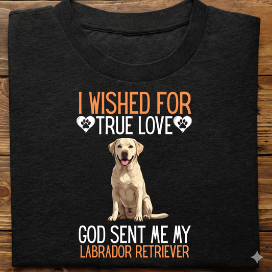 Labrador : I Wished True Love Tshirt Unisex(White)