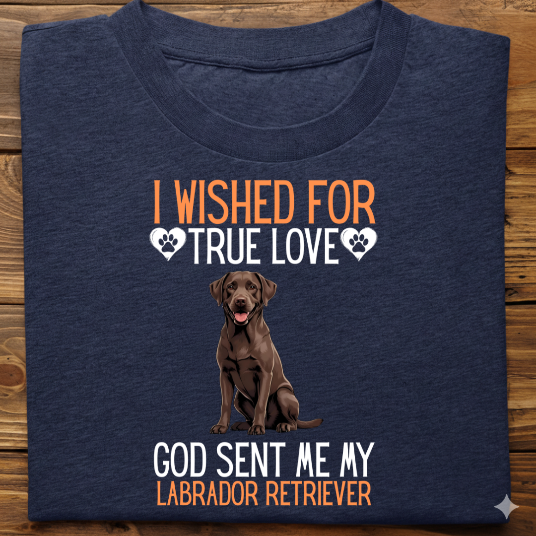 Labrador : I Wished True Love Tshirt Unisex(Brown)