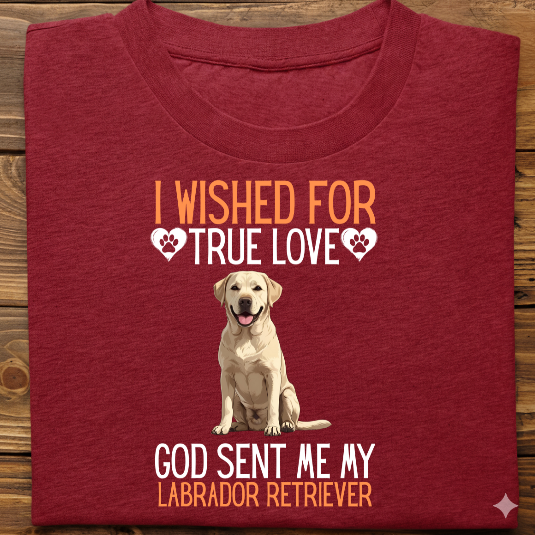 Labrador : I Wished True Love Tshirt Unisex(White)
